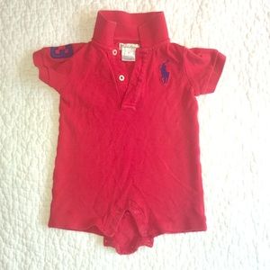 Ralph Lauren s/s polo onesie shortall SIZE 3 MTHS